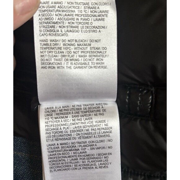 MONCLER Genius 7 Moncler Fragment Navy Shady Down Denim Jacket Authentic Size XL - Picture 15 of 16